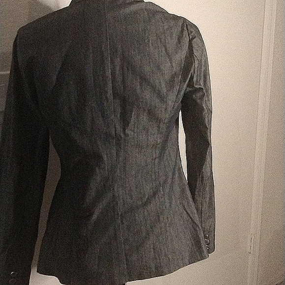 DENIM STYLE blazer JACKET SZ S lined - Picture 4 of 5